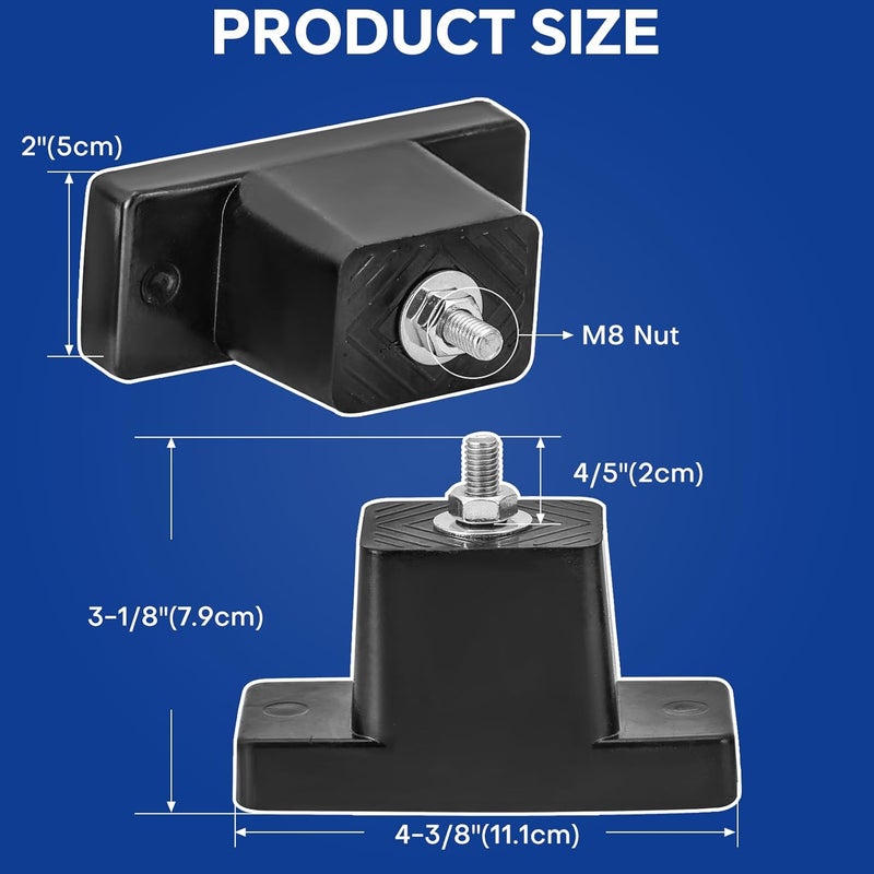 MYFULLY Rubber Vibration Isolator Mounting Bracket 4-Pack Air Conditioner Vibration Damping Mounts Anti-Vibration Shock Absorbing Pads for Outdoor Mini Split Air Conditioner Condensers - Image 2